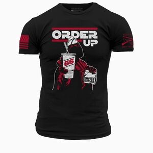 Grunt Style Black and Red Graphic Tee Short Sleeve